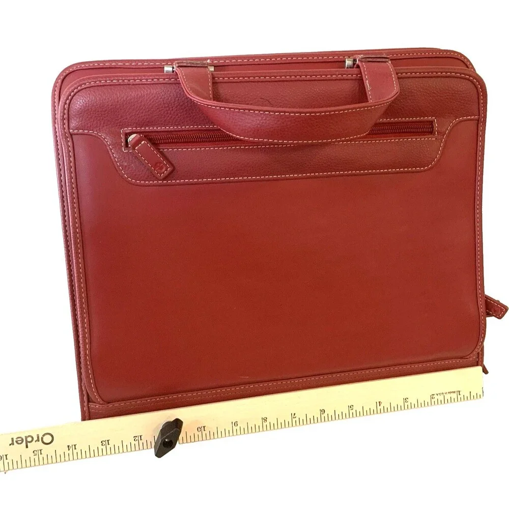 Foray 4-Compartment Organizer Padfolio Briefcase.14” x 12” x 3.25” Calculator